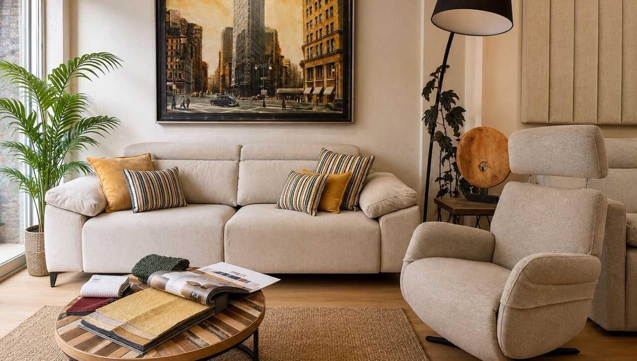 Salon completo de sofa y butaca de model sofas y tapizados en logroño