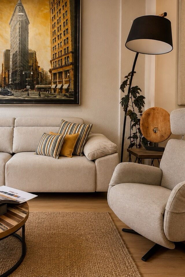 Salon completo de sofa y butaca de model sofas y tapizados en logroño